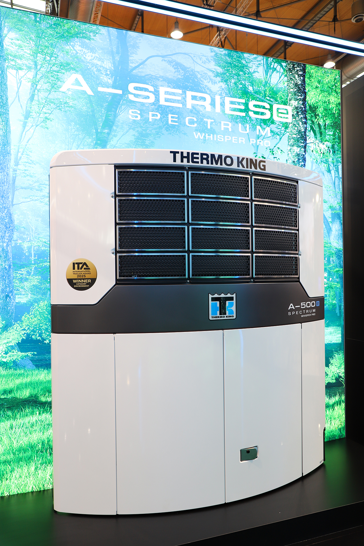 De Thermo King A-500e Spectrum won een 'Trailer Innovation Award' in de categorie Enviroment